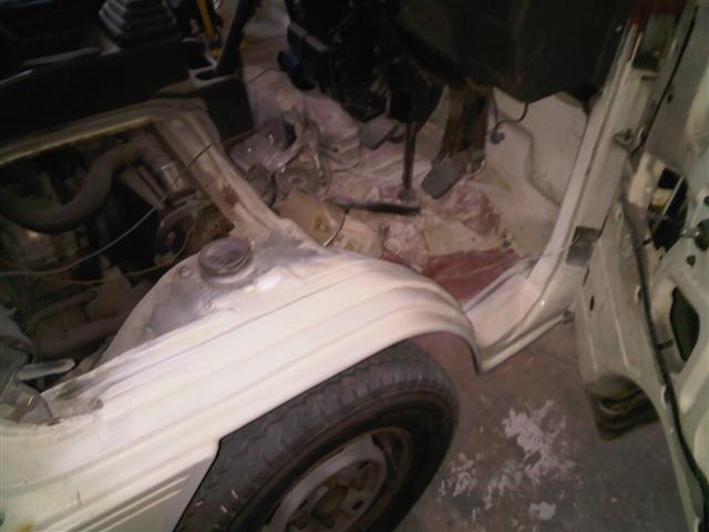 Bedford Bambi wheel arch painted