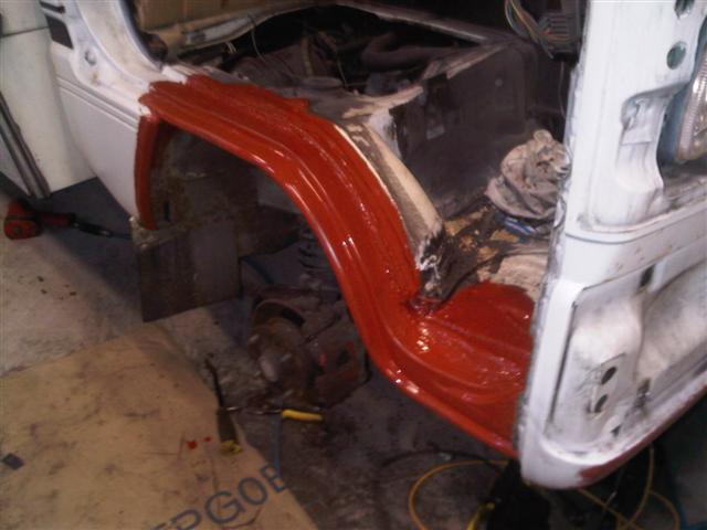 Bedford Bambi wheel arch primed