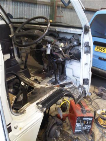 Bedford Bambi wheel arch welded in