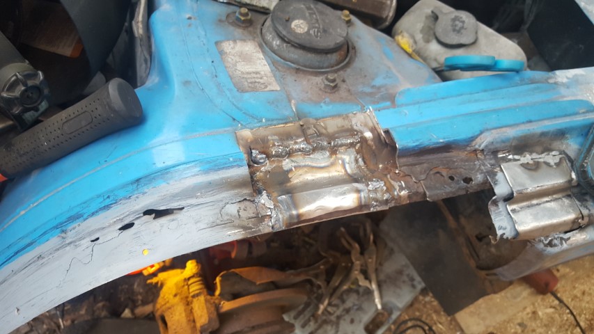 Bedford Rascal wheel arch repair