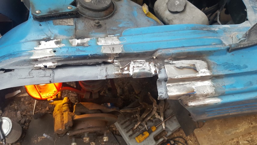 Bedford Rascal wheel arch repair