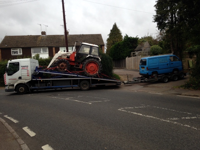 Bedford Rascal on transporter