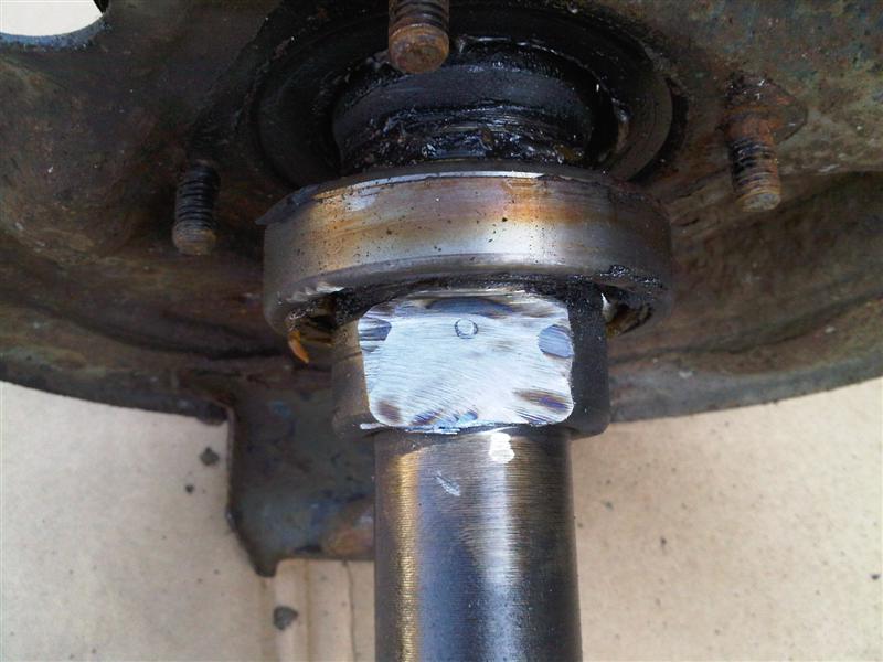 Bedford Rascal rear wheel bearing collar ground down