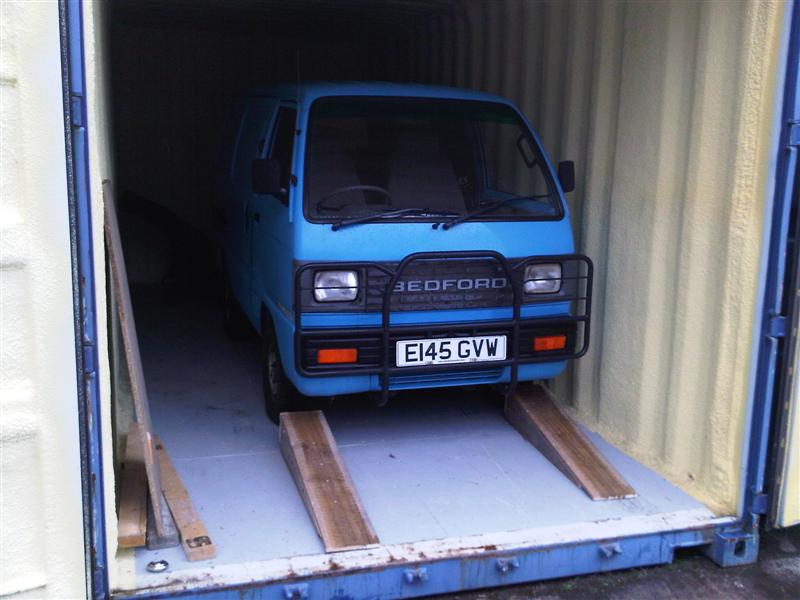 Bedford Rascal in it's new little house E145 GVW